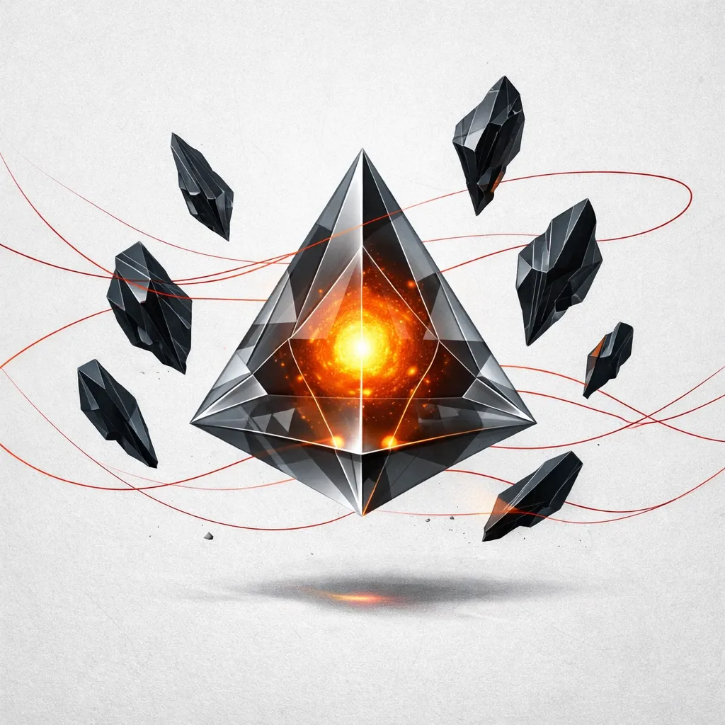 Geometric illustration highlighting red flags of outdated technology in traditional web development companies.